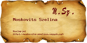 Moskovits Szelina névjegykártya